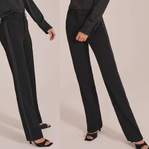 Favorite Daughter Pants - Favorite Daughter Stripe Side Tuxedo Back Pants - Women | Color: Black